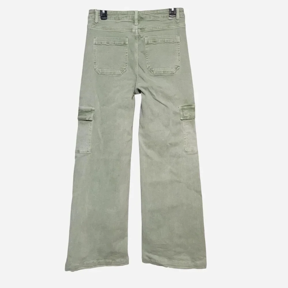Risen Jeans High Rise Wide Leg Cargo Pants